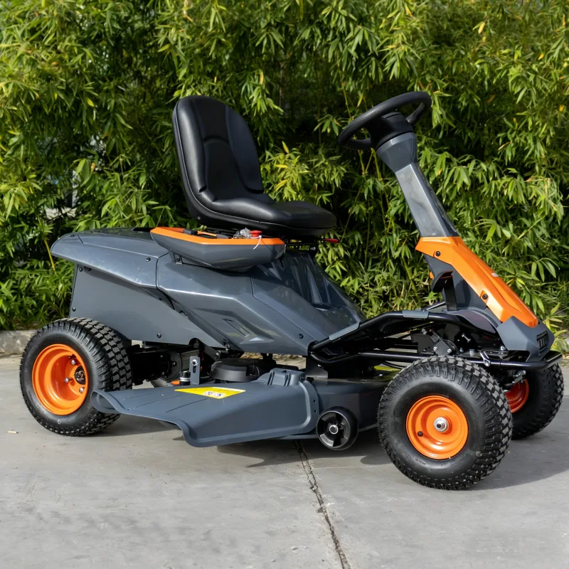 Electric ride-on lawn mower